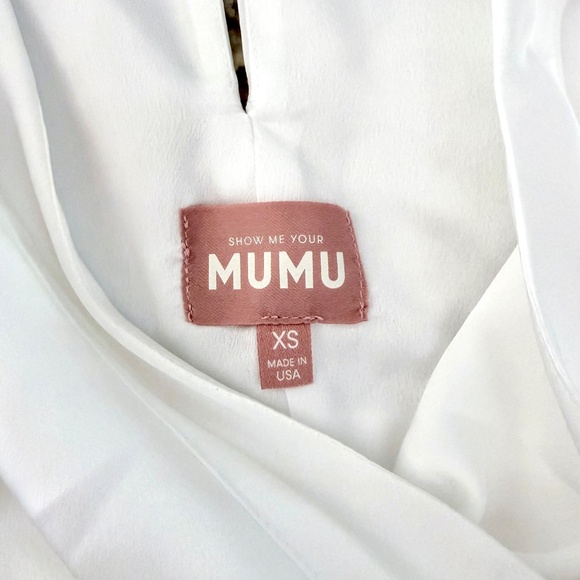 SHOW ME YOUR MUMU | "Say I Do" Satin Romper in White, Size XS - Picture 7 of 8